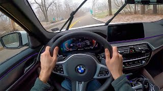 2021 BMW 540i xDrive M Sport - POV Test Drive by Tedward (Binaural Audio)