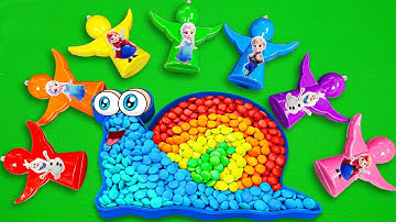 Rainbow Eggs: Looking Numberblocks, Alphablocks, Cocomelon With SLIME Dinosaur Eggs Coloring! ASMR