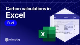 How to calculate carbon footprint of fuel in Excel: Climatiq Excel add-in V2 screenshot 1