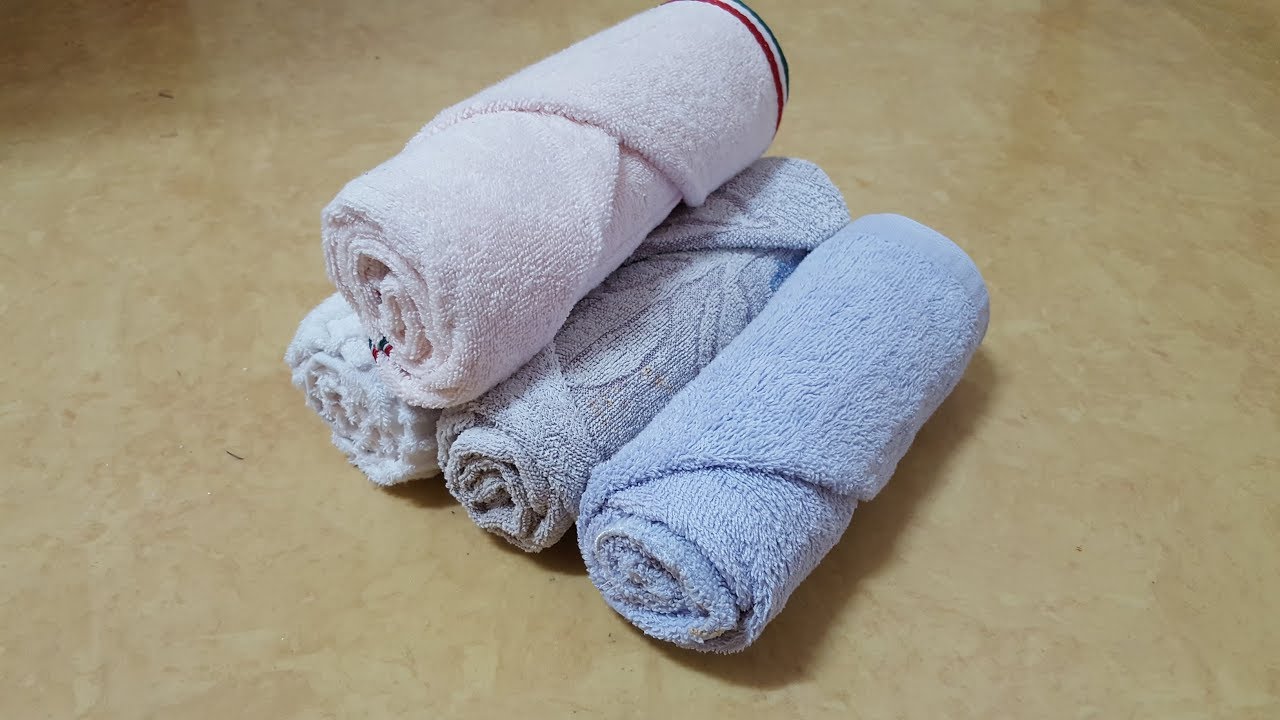 수건 접기 (호텔식 수건 접기) 수건 깔끔하게 접는 방법 생활꿀팁 수건 정리  Towel 手ぬぐい 毛巾 serviette  toalla Полотенце. ein Handtuch