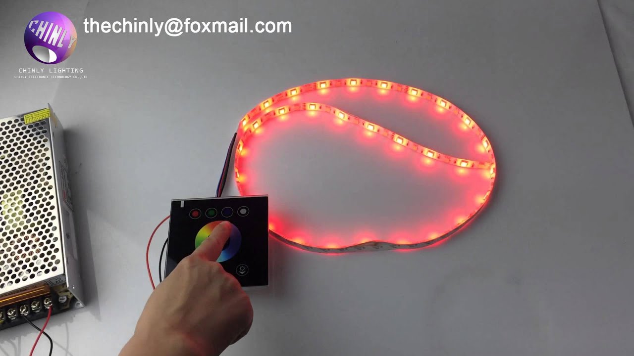 RGBW touch controller - YouTube