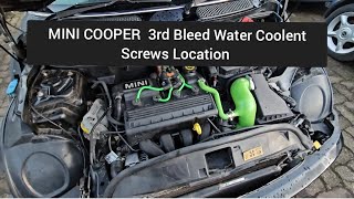 Tutorial  Mini Cooper water coolent 3 bleed screws Location R50 R52 R53