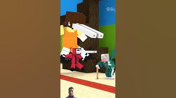 "When Enderman Plays Squid Game Red Light Green Light |  Minecraft Animation #shorts