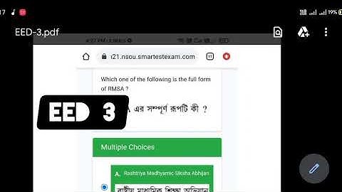 Live Exam Online EED3 Nsou 2021 | Netaji Subhas Open University