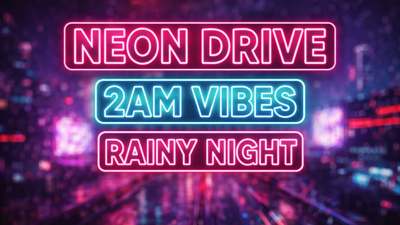 “Lost in the Neon Rain 🌧  Midnight Drive Music”