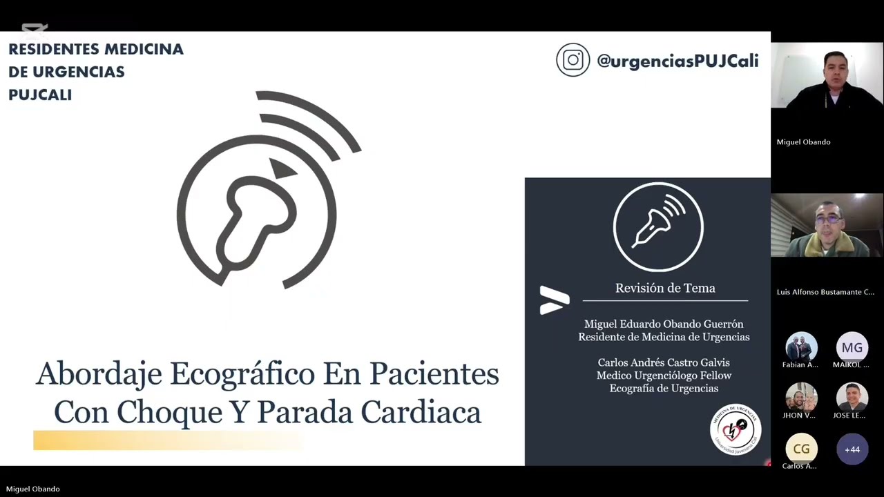 POCUS: Choque y parocardiaco.