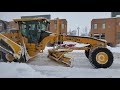 Snow Removal Montreal cleaning street after Snow Storm February 2020