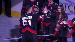 Derick Brassard 1000th NHL Game Full Ceremony