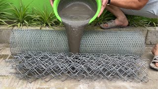 The best Cement DIY Pots at home, Tips make Plant pots from Iron nets and Cement