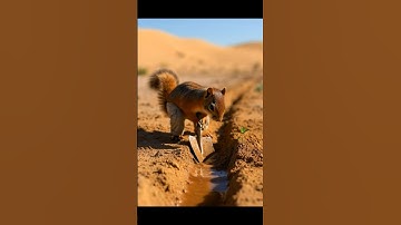 The Squirrel saved the guava plant from drying up by watering it 😭 #ai #tree #save #watering