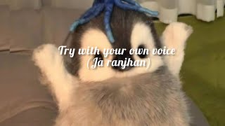 Try With Your Own Voice Ja Ranjhan Ranjhan Song Subscribe For Moreits Me Edits