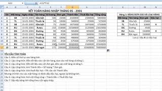 Phần 9: Bài tập Excel có lời giải - Giải bài tập excel dễ hiểu - Bài tập excel có đáp án