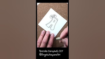 This Daily Zentangle Practice tile features a decorated letter! I always enjoy auras! #shorts