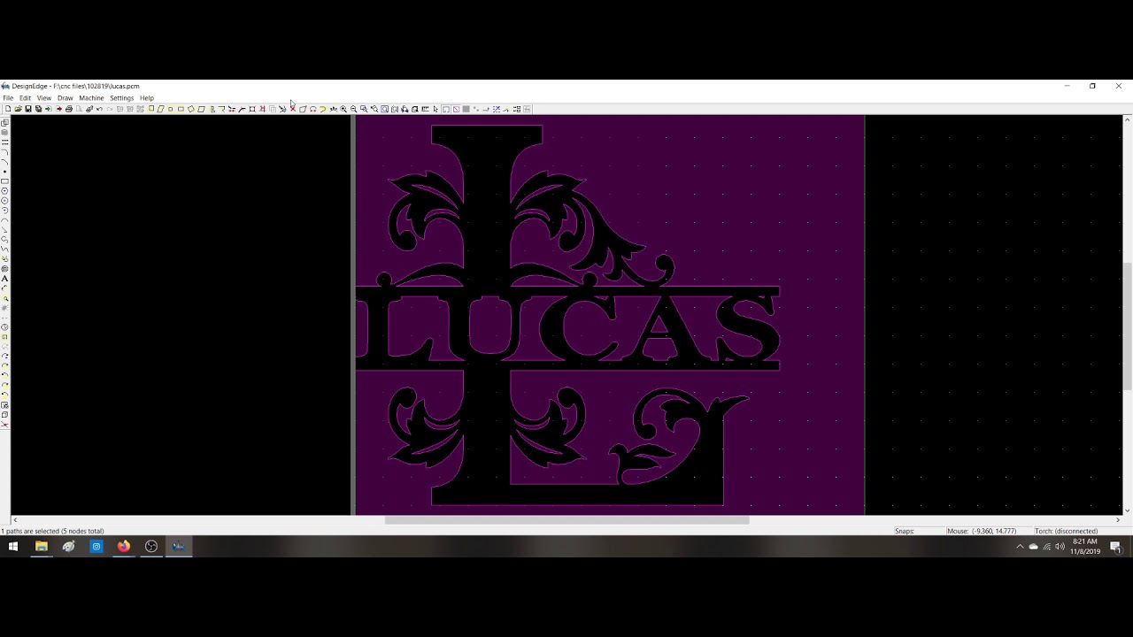 making monogram dxf files - YouTube