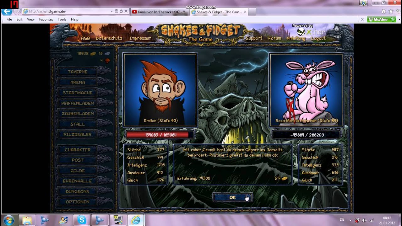 Shakes and fidget gilde