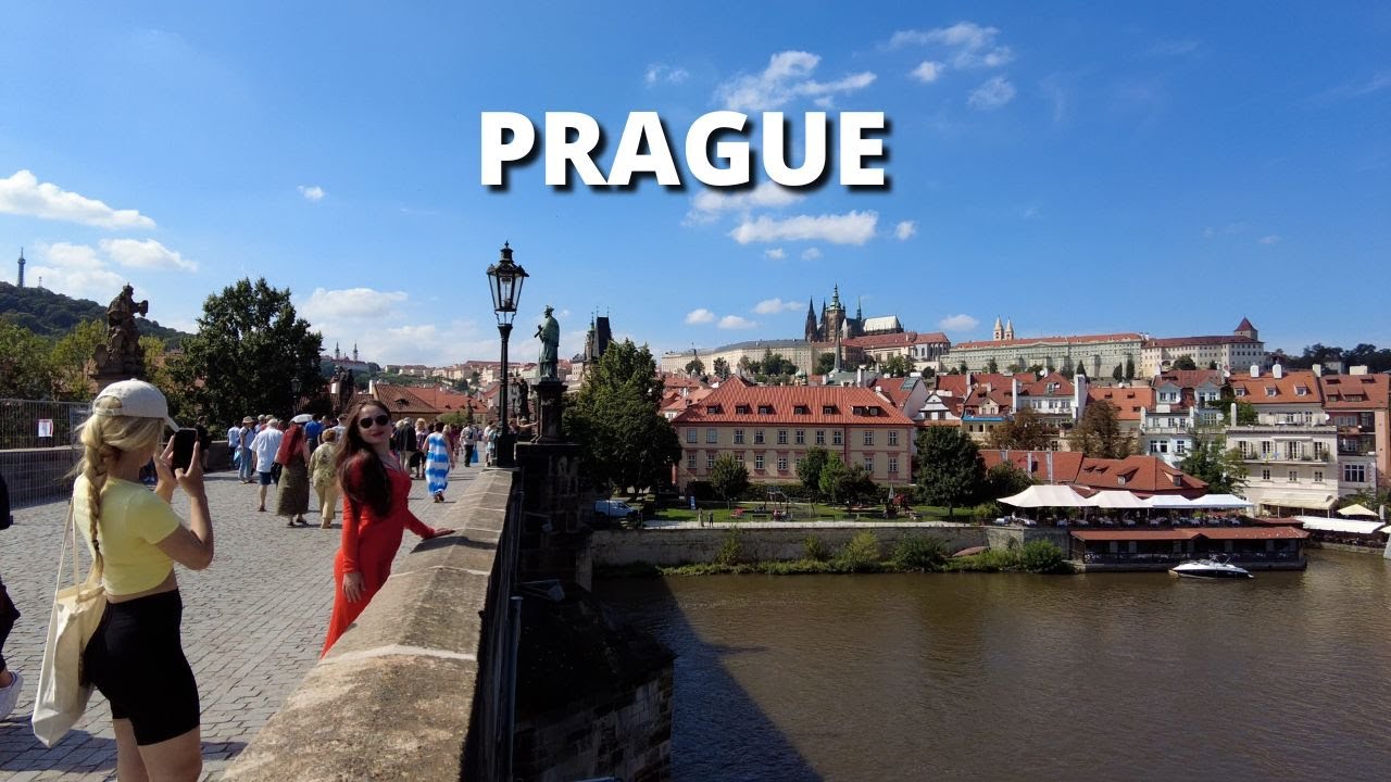 🇨🇿 Prague, Czech Republic - Charles Bridge on Sunny Summer Day, August 29, 2022  [4K]