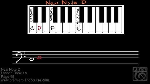 Lesson Book 1A, Page 45 (Notespeller, Page 20): New Note D