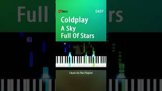 Coldplay - A Sky Full Of Stars - EASY Piano TUTORIAL by Piano Fun Play youtubeshorts shorts