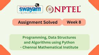 Famous Programming, Data Structures And Algorithms Using Python Week 8 || NPTEL 2026 #nptel #myswayam Wealth