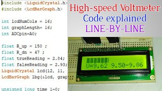 Arduino Tutorial: How to Program A Fast Responsive Voltmeter With Bar-Graph (Hindi)