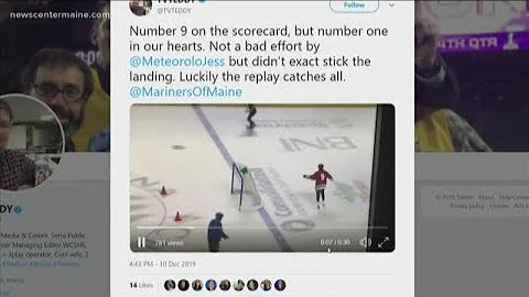 Jessica Conley shows off her skating skills