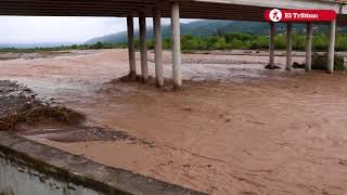La crecida de Rio Grande destruyó una defensa de 15 metros