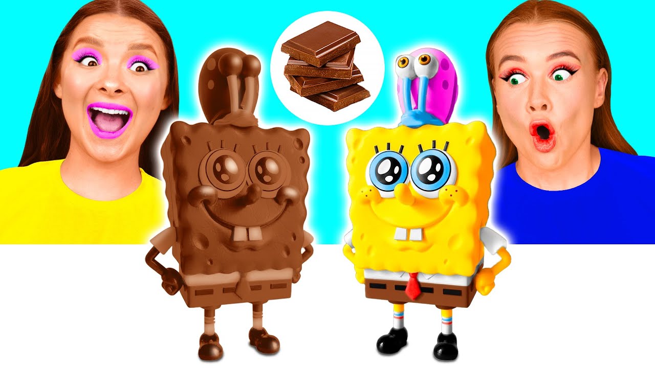 Челлендж. Шоколадная Еда vs Настоящая еда | Потрясающие Кухонные Хитрости