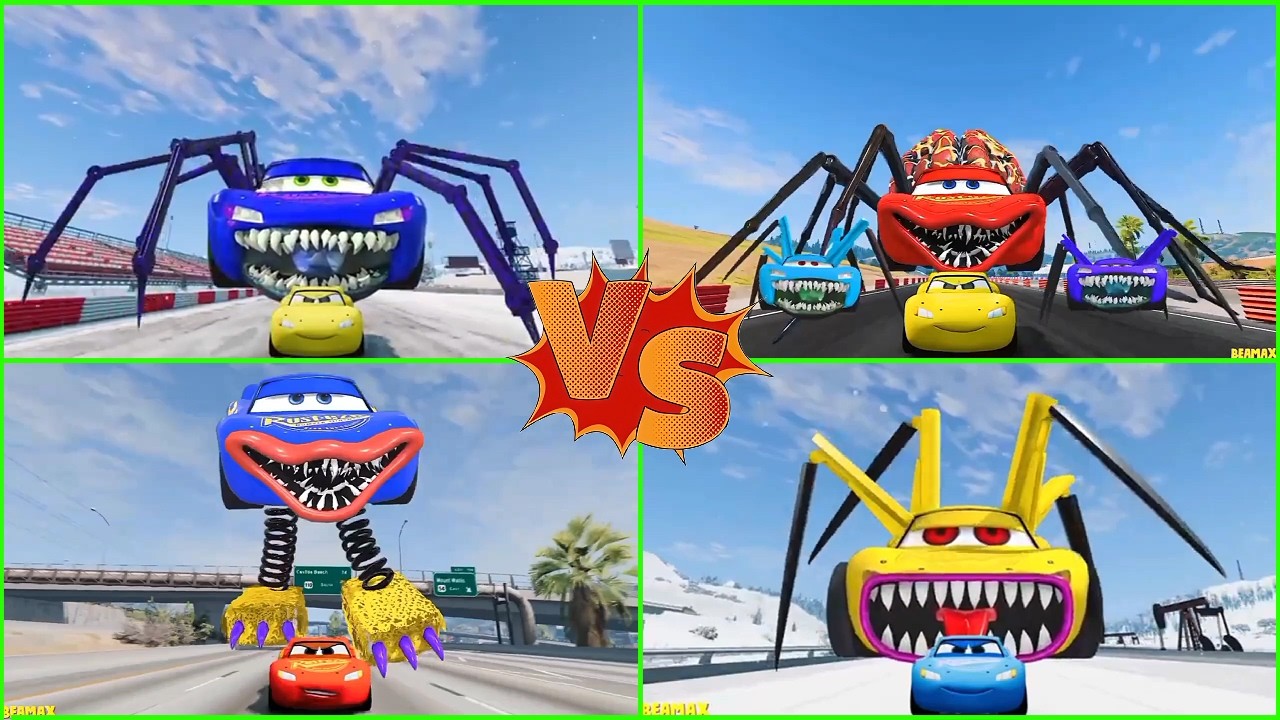 ULTIMATE CAR BATTLE! 🚗🔥 McQueen Eater vs Mega Monster Trucks | GTA 5 FIGHT