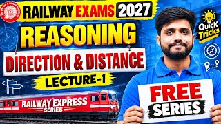 ⚠️Railway Exams 2027 | Reasoning Direction & Distance l Part -1 @quicktricks