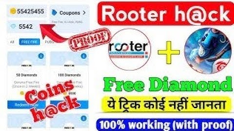 Rooter App coin h*ck 2021 | Rooter App Best Tricks unlimited coins | Rooter App Free fire diamond