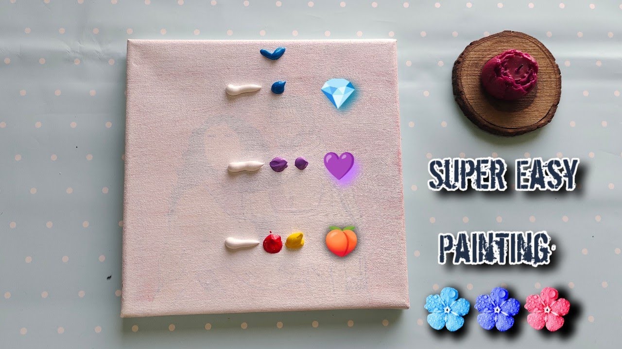 How to paint aesthetic art acrylic painting for beginnersviral eman art YouTube