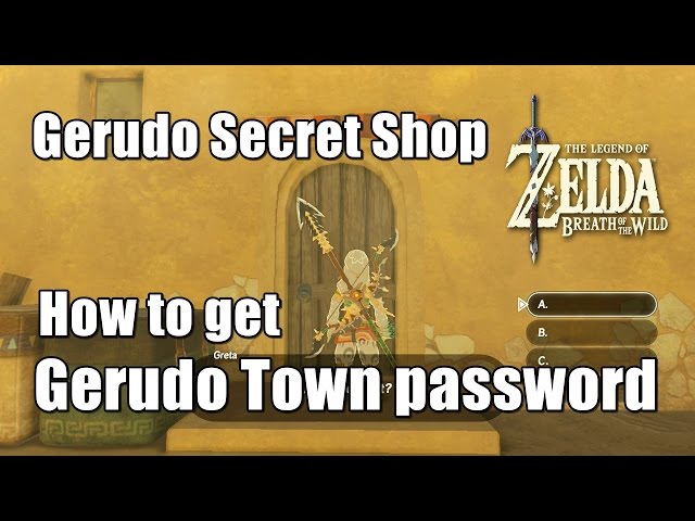 Gerudo Town Secret Shop Password - Zelda Breath of the Wild 