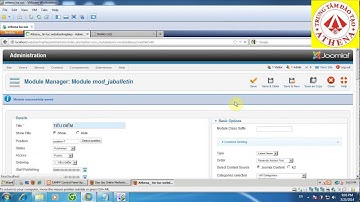 Cài đặt và hiển thị module tin tức mới nhất trong joomla 2.5