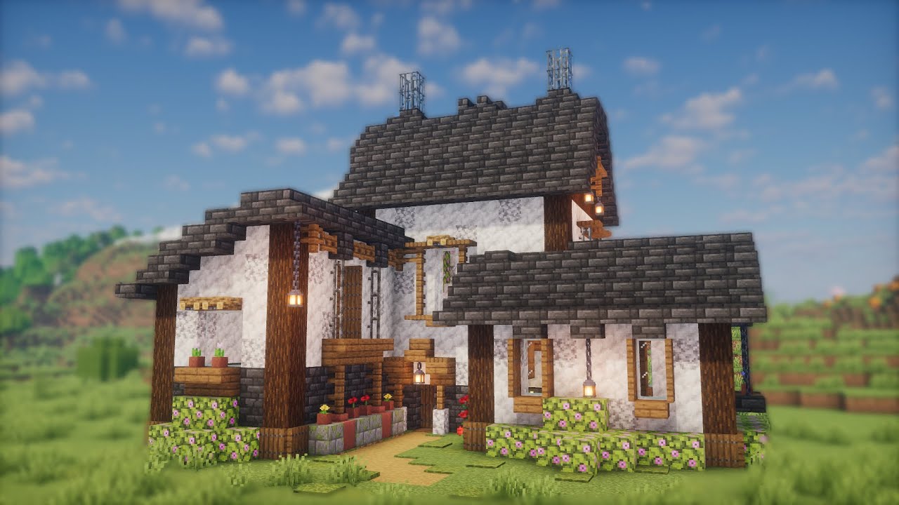 Minecraft : How To Build Medieval House Tutorial - YouTube