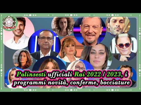 Palinsesti ufficiali Rai 2022 / 2023, i programmi novità, conferme, bocciature