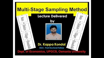 Multi Stage Sampling Method by Dr. Kappa Kondal #UGCNETPaper1 #NTA #RandomSamplingMethod #Samplings