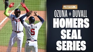 Marcell Ozuna + Adam Duvall CRUSH home runs to put Braves WAY up on Reds! | MLB Highlights