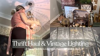 Thrifing | Vintage Lighting DIY | French Country Inspired Decor for Study Makeover