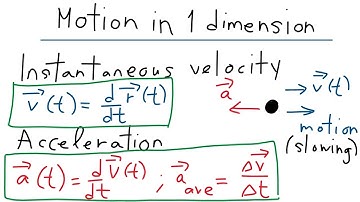 Motion in one dimension part 2 - Understanding instantaneous velocity and acceleration - Physics