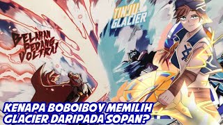 bahas knp sopan vs Kirana voltra kalau glacier komik boboiboy isu 25