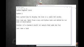 Python Digital Clock