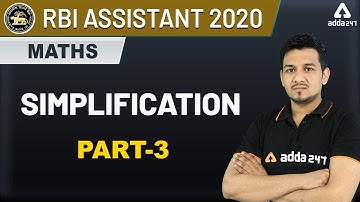 RBI Assistant 2020 | Simplification (Part 3) - Maths for RBI Assistant Preparation