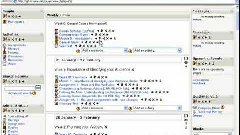 Moodle - Moodle Interface