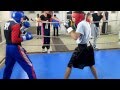 Amateur boxing sparring