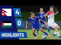 Nepal vs palestine extended highlights  waff womens championship 2024