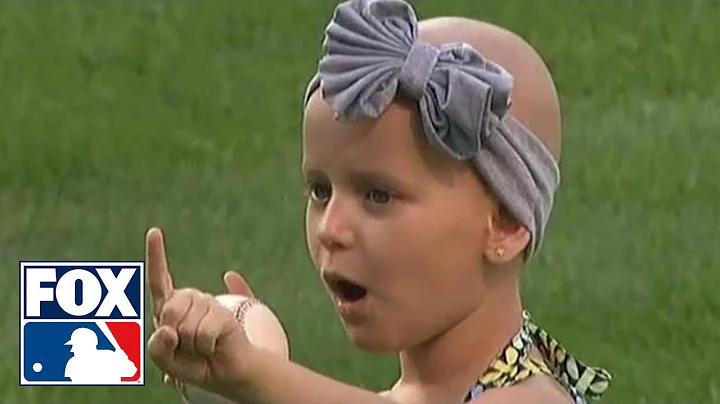 Mike Aviles' daughter throws out first pitch while...