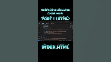 Responsive Animated Login Form PART 1 (HTML)#shorts #shortsvideos #viral #viralvideo #html #css #js