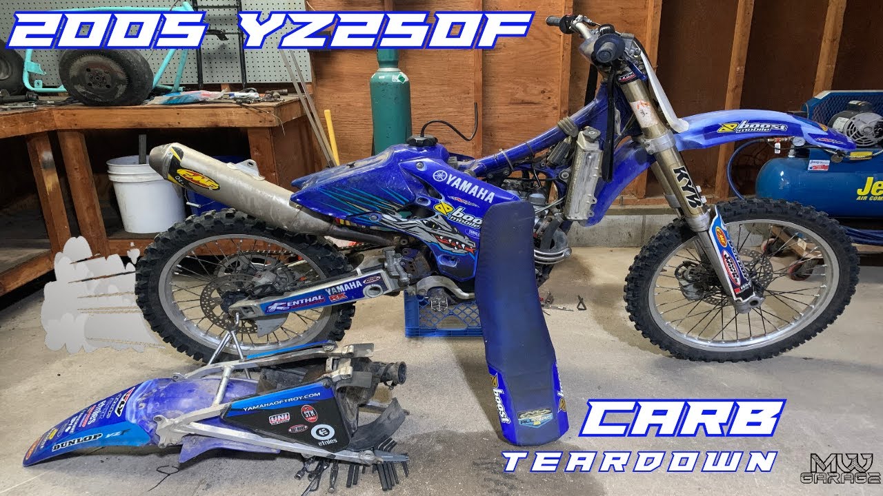 2005 Yamaha yz250f Will it Run (Carb Clean) YouTube