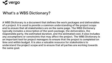 WBS Dictionary: What You Need to Know