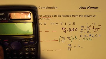 How Many Four Letter Words from MATHEMATICS Permutation Combination